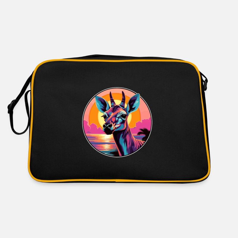 Okapi Buntes Aquarell Cartoon Kawaii Tier Retro Tasche