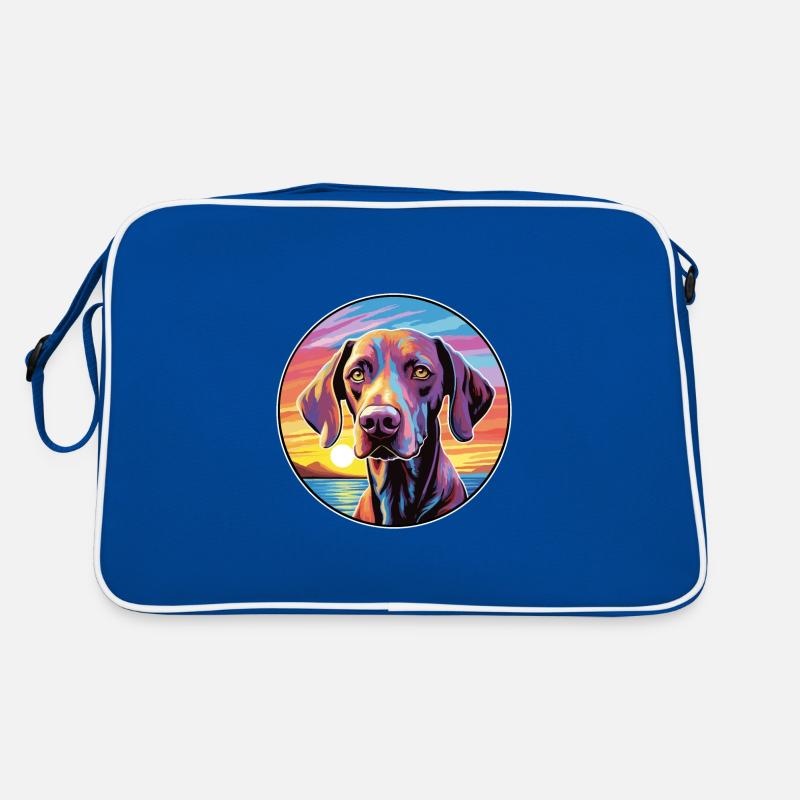 Ariege Pointer Dog Breed Colorful Cartoon Watercol Retro Bag