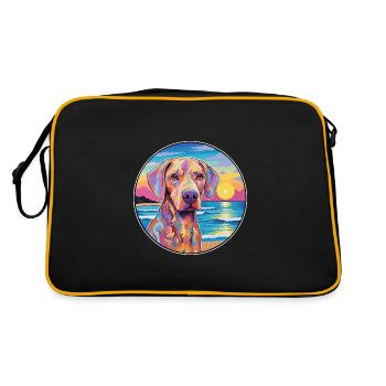Braque Saint Germain Race De Chien Coloré Cartoon Wa - Sac Retro - noir/or - Dos