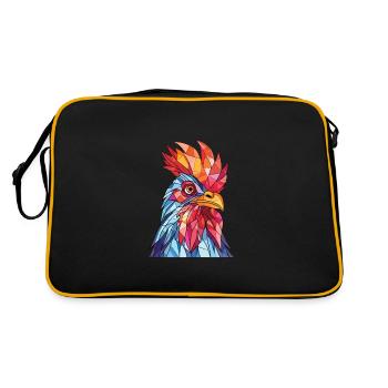 Poule aquarelle colorée Animal animal de compagnie Illustration - Sac Retro - noir/or - Dos
