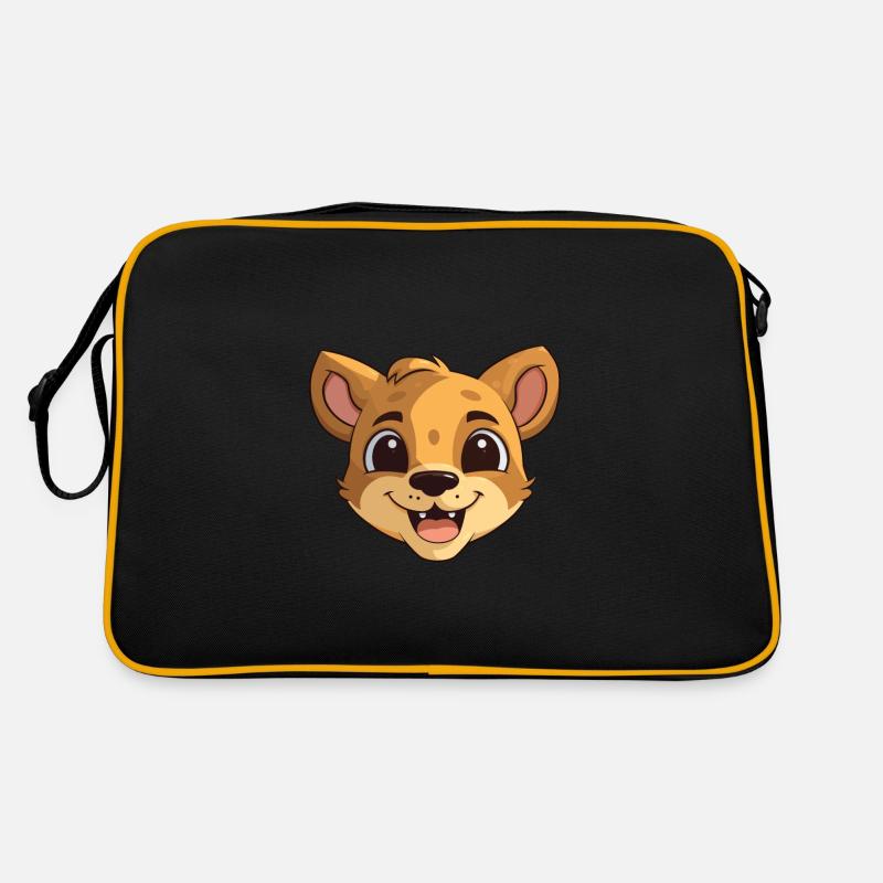 Illustration d’aquarelle de bande dessinée de bébé chat Sac Retro