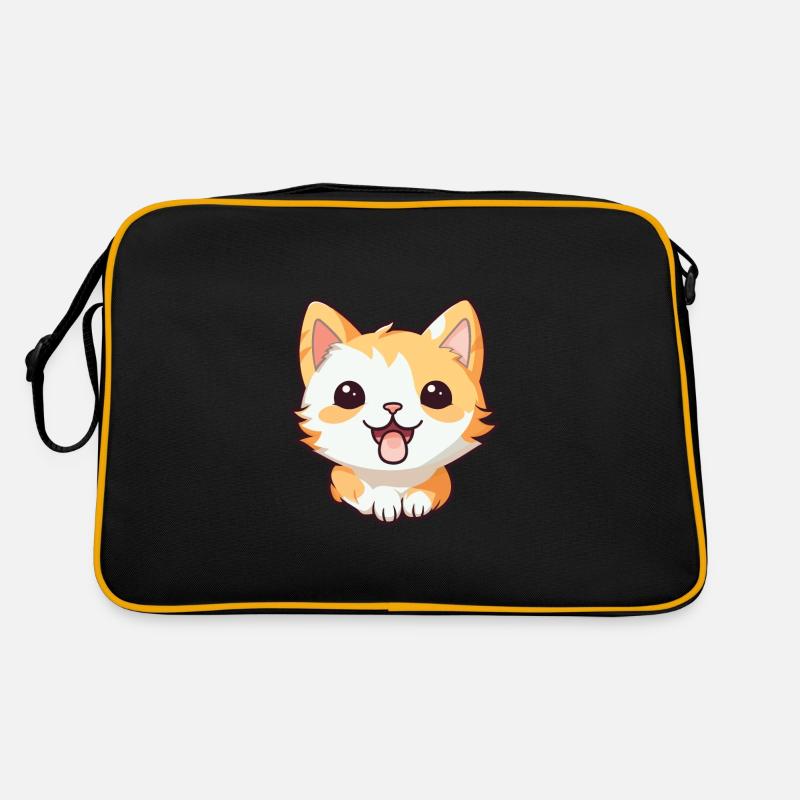 Pixie Bob Katze Cartoon Aquarell Illustration Retro Tasche