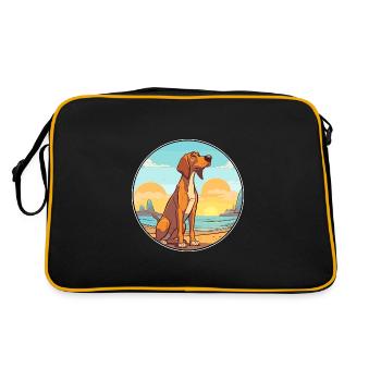 Smaland chien chien race dessin animé Kawaii Clipart chien - Sac Retro - noir/or - Dos