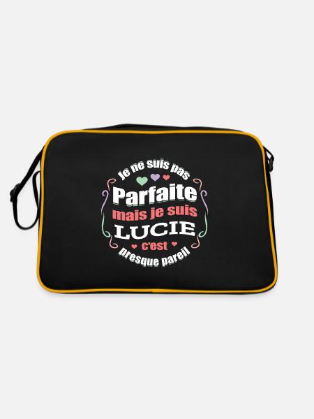 LUCIE PARFAITE - PRENOM LUCIE - Sac Retro - noir/or - Dos