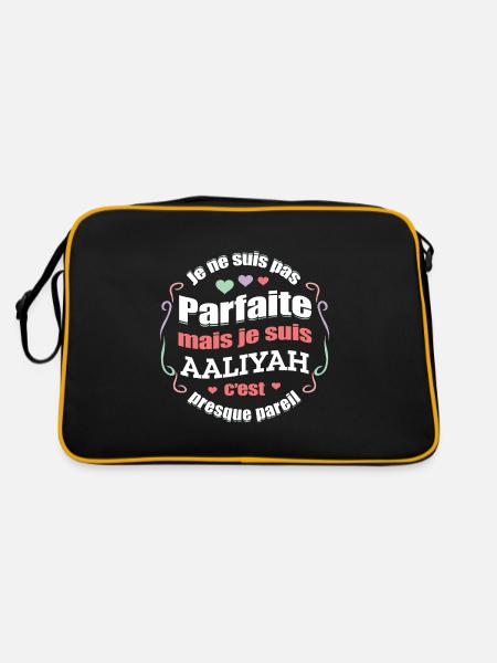 AALIYAH PARFAITE - PRENOM AALIYAH - Sac Retro - noir/or - Dos