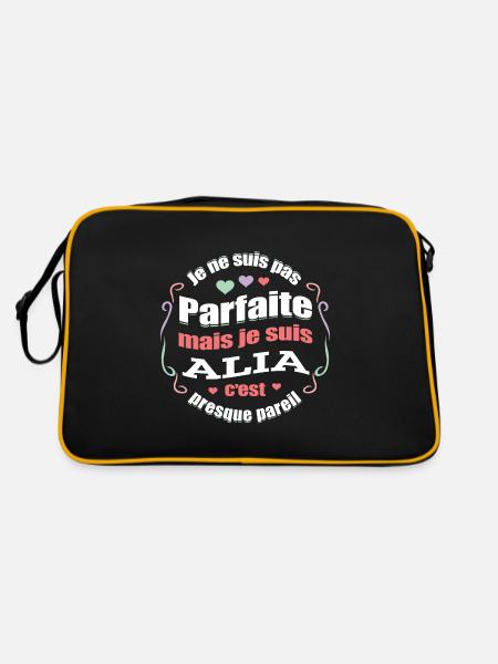 ALIA PARFAITE - PRENOM ALIA - Sac Retro - noir/or - Dos