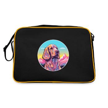 Anglais Cocker Épagneul chien race Cartoon Kawaii Wa - Sac Retro - noir/or - Dos