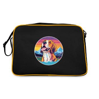 Smalandsstovare Smaland Hound Chien Race Cartoon Ka - Sac Retro - noir/or - Dos
