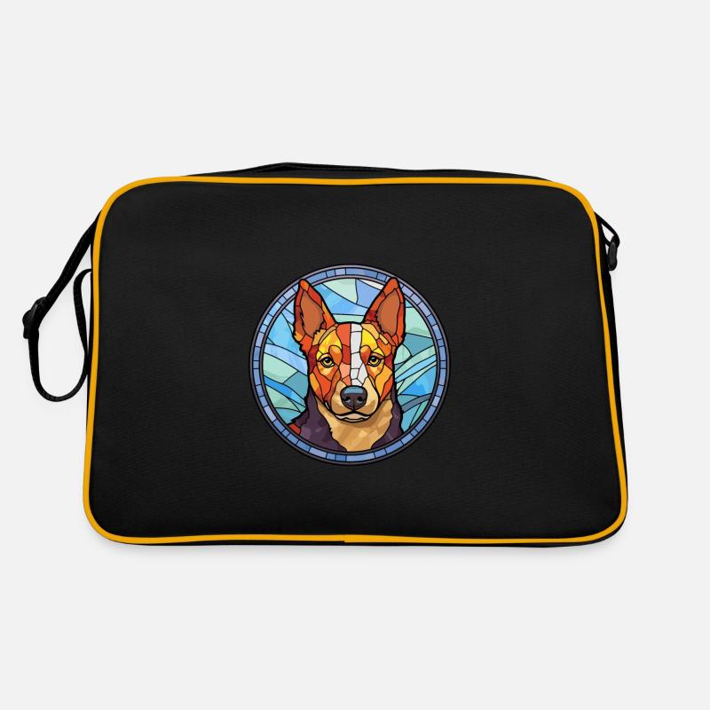 Bouvier australien chien race vitrail coloré Sac Retro