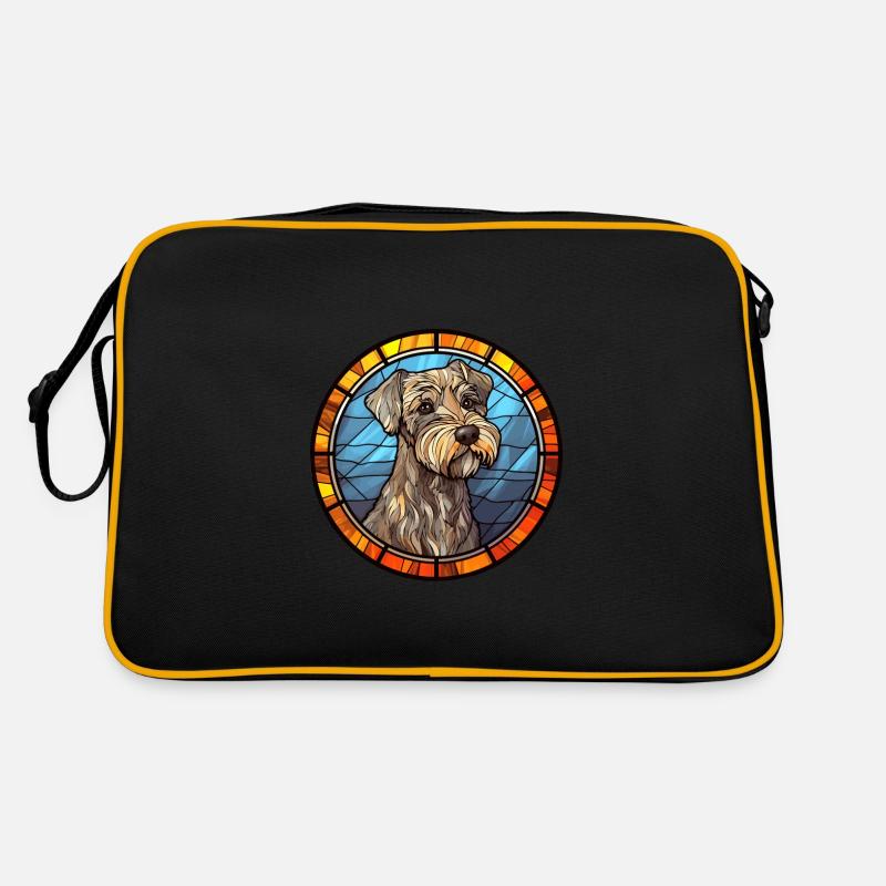 Cesky Terrier Hunderasse Buntes Glas Wat Retro Tasche