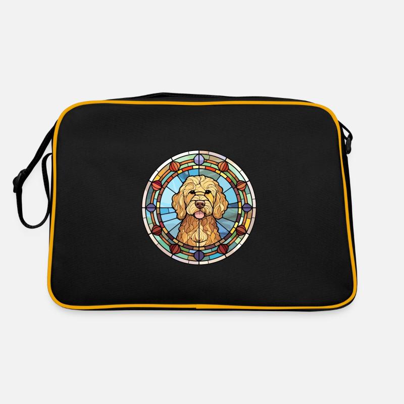 Goldendoodle chien race vitrail coloré Wate Sac Retro