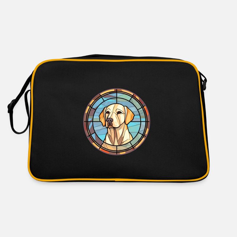 Labrador Hunderasse Buntes Glas Buntes Wassercol Retro Tasche