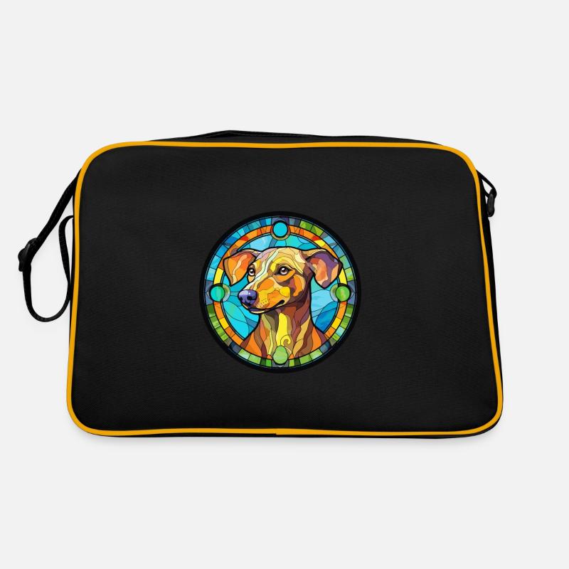 Ratonero Murciano Hunderasse Buntglas Bunt Retro Tasche
