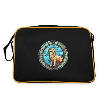 Sud russe Ovcharka chien race vitrail Col - Sac Retro - noir/or - Dos