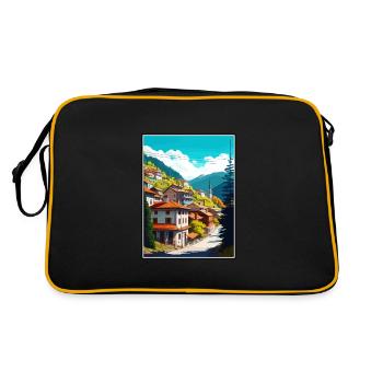 Artvin Turquie Vintage Voyage Affiche WPA Souvenir - Sac Retro - noir/or - Dos