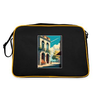 Arles France Vintage voyage affiche WPA Souvenir - Sac Retro - noir/or - Dos