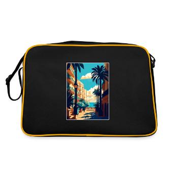 Malaga Espagne Vintage voyage affiche WPA Souvenir - Sac Retro - noir/or - Dos