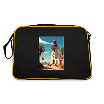 Faro Portugal Vintage voyage affiche WPA Souvenir - Sac Retro - noir/or - Dos