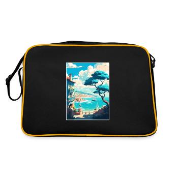 Nice Francescape Vintage Travel Poster Souvenir - Retro Bag - black/gold - Back