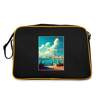 Cadix Espagne Vintage voyage affiche WPA Souvenir - Sac Retro - noir/or - Dos