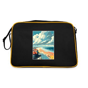 Zandvoort Décoration Vintage Voyage Affiche WPA Art - Sac Retro - noir/or - Dos