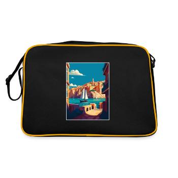 La Valette Malte Vintage voyage affiche WPA Souvenir - Sac Retro - noir/or - Dos