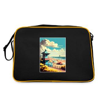 Zandvoort Pays-Bas Vintage voyage affiche WPA - Sac Retro - noir/or - Dos