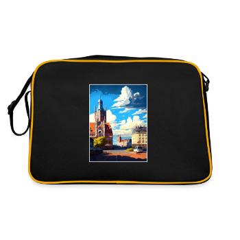 Ostrava Czech Republic Vintage Travel Poster WPA - Retro Bag - black/gold - Back