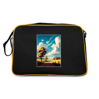 Skane Sweden Vintage Travel Poster WPA Souvenir - Retro Bag - black/gold - Back
