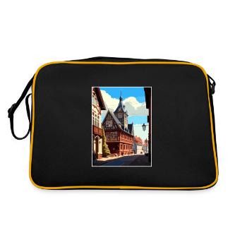 Weimar Germany Vintage Travel Poster WPA Souvenir - Retro Bag - black/gold - Back
