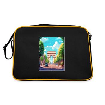 Arc De Triomphe France Paris Vintage Affiche De Voyage - Sac Retro - noir/or - Dos