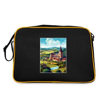 Dordogne Décoration Vintage Voyage Affiche Souvenir - Sac Retro - noir/or - Dos