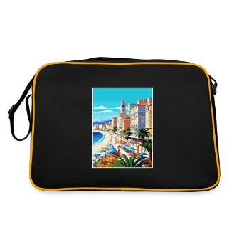Nice Francescape Vintage Travel Poster Souvenir - Retro Bag - black/gold - Back