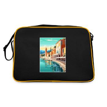 Nice Francescape Vintage Travel Poster Souvenir - Retro Bag - black/gold - Back