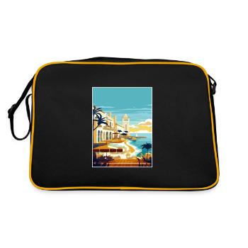 Minorque Espagne Vintage voyage affiche WPA Souvenir - Sac Retro - noir/or - Dos