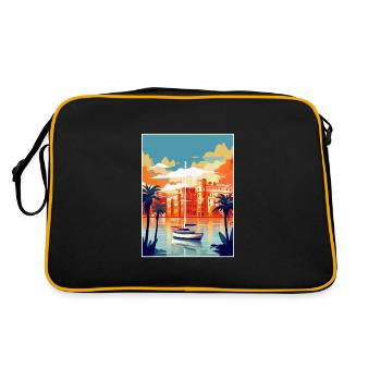 Palma de Majorque Espagne Vintage voyage affiche WPA - Sac Retro - noir/or - Dos