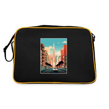 Buenos Aires Argentinien Vintage Reiseposter WPA - Retro Tasche - Schwarz/Gold - Hinten