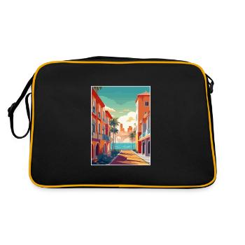 Costa Del Sol Spain Vintage Travel Poster Souvenir - Retro Bag - black/gold - Back