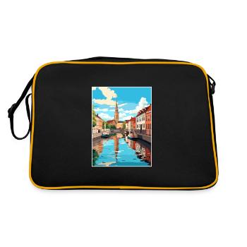 Turku Finland Vintage Travel Poster WPA Souvenir - Retro Bag - black/gold - Back