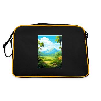 Parc national de la Guadeloupe France affiche de voyage - Sac Retro - noir/or - Dos