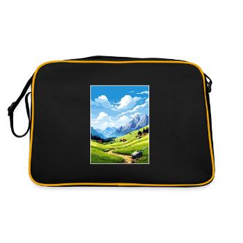 Velika Planina Slovénie Lac de Bled Affiche de voyage - Sac Retro - noir/or - Dos