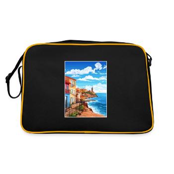 Asturies Espagne affiche de voyage vintage WPA Souvenir - Sac Retro - noir/or - Dos