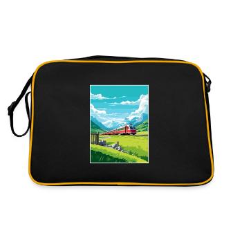 Glacier Express Suisse Affiche de voyage vintage - Sac Retro - noir/or - Dos