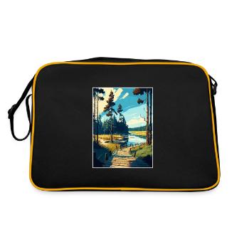 Bory Tucholskie Poland Vintage Travel Poster WPA - Retro Bag - black/gold - Back