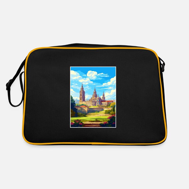 Saint-Jacques-de-Compostelle Espagne Affiche de voyage Vintage Sac Retro