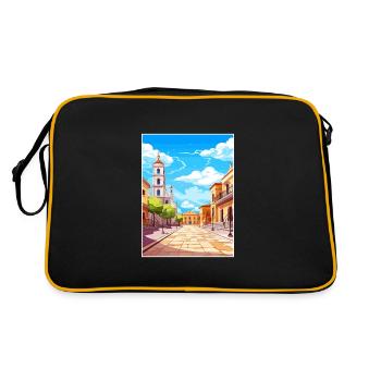 Valladolid Espagne Vintage voyage affiche Souvenir - Sac Retro - noir/or - Dos