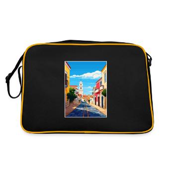 Lagos Portugal Vintage voyage affiche WPA Souvenir - Sac Retro - noir/or - Dos