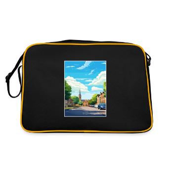 Leighton Buzzard England Vintage Travel Poster WPA - Retro Bag - black/gold - Back