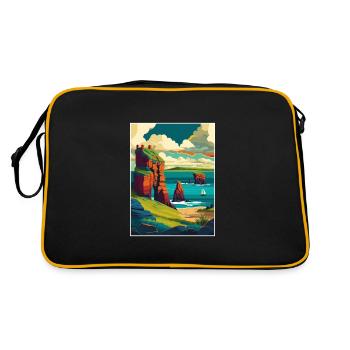 Orkney Islands Scotland Vintage Travel Poster WPA - Retro Bag - black/gold - Back