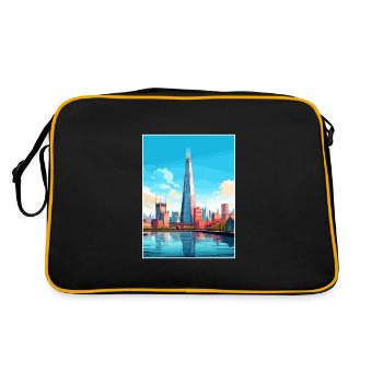 The Shard London England Vintage Travel Poster WPA - Retro Bag - black/gold - Back